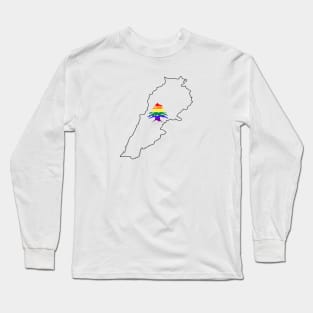 Lebanese cedar rainbow Long Sleeve T-Shirt